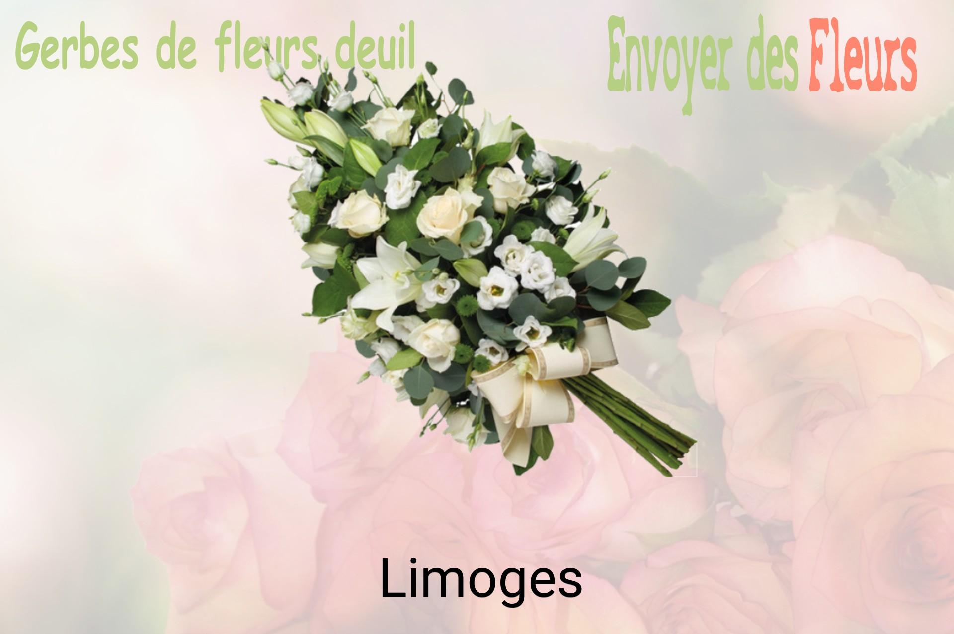 Gerbe de fleurs de deuil livrée à Limoges